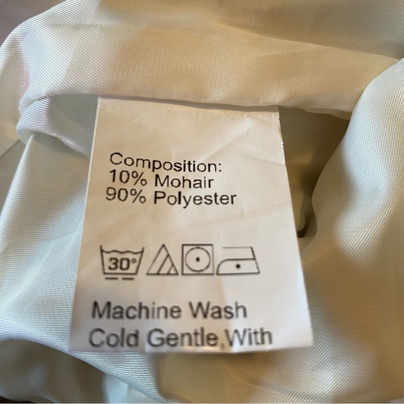 NWOT SHEIN cream/tan plaid dress coat - Picture 8 of 13